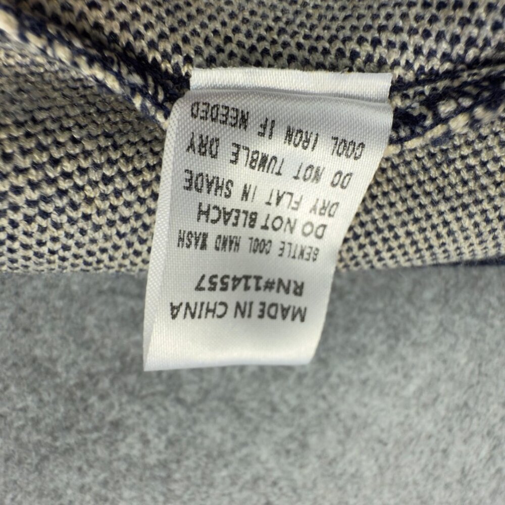 THML Colorblock Turtleneck Poncho Navy Cream Black Knit NWT Size Small - Picture 9 of 12